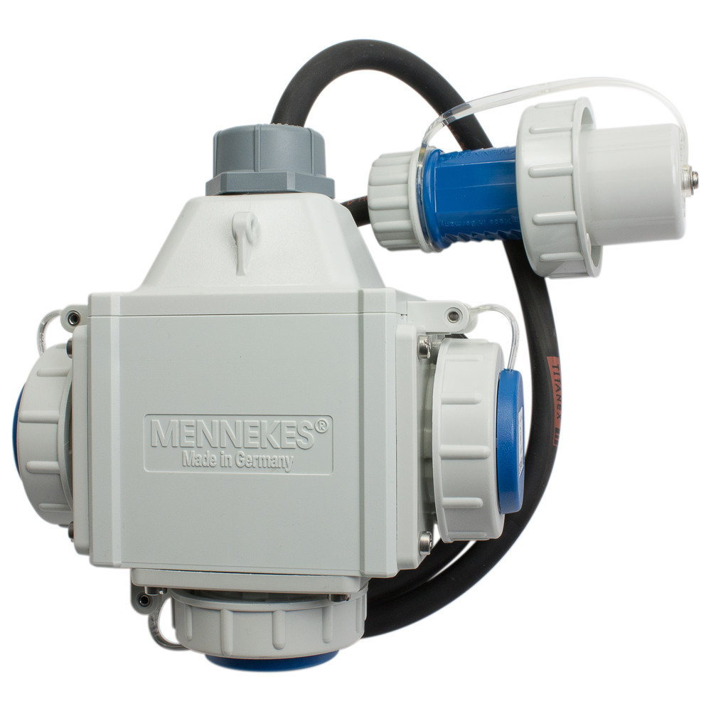 MENNEKES Dreifachverteiler Deltabox 230 V, 16 A, 1,5 m, Compact