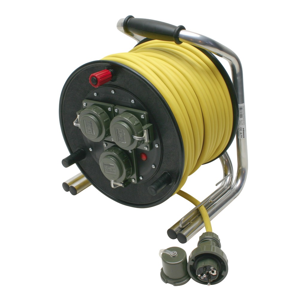 DÖNGES Leitungsroller Feuerwehr 230 V, 16 A, Schuko DIN 14680, 50 m