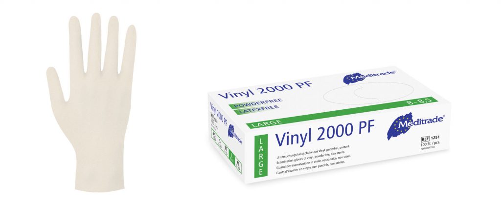 MEDITRADE Vinyl-Untersuchungshandschuh 2000 PF