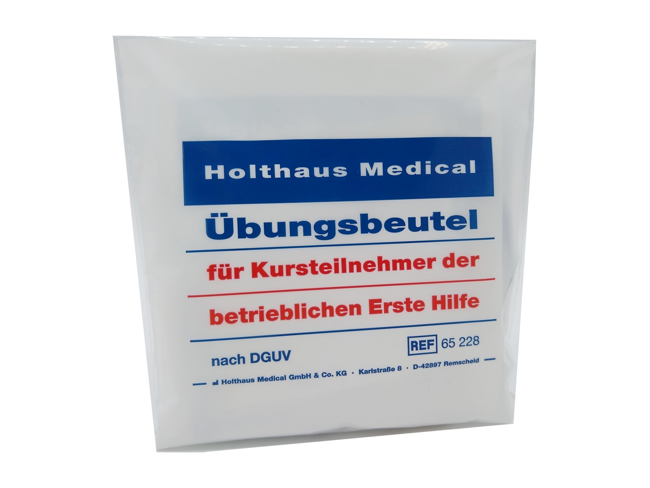 HOLTHAUS Übungsbeutel Erste-Hilfe-Kurse im Betrieb nach DGUV 8-teilige Füllung