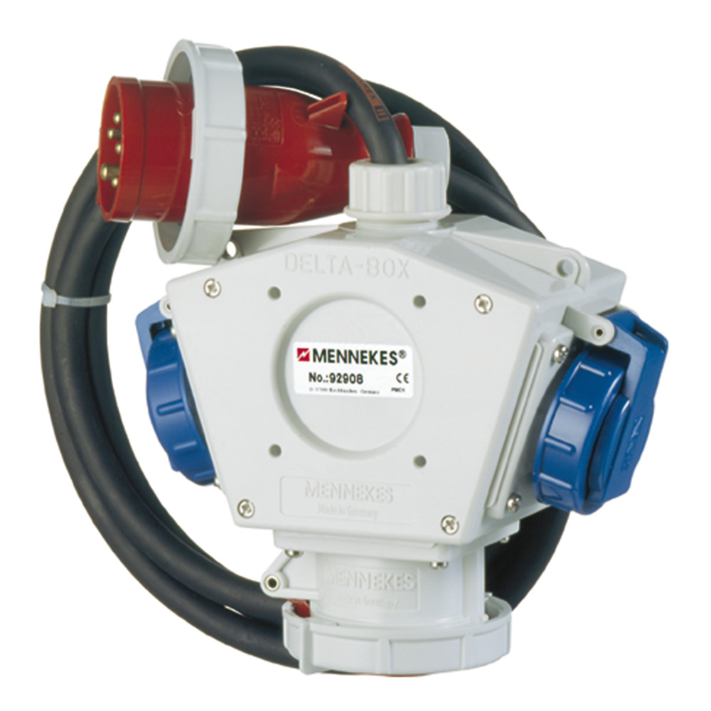 MENNEKES Dreifachverteiler Deltabox 230 V/400 V, 16 A, 2 m