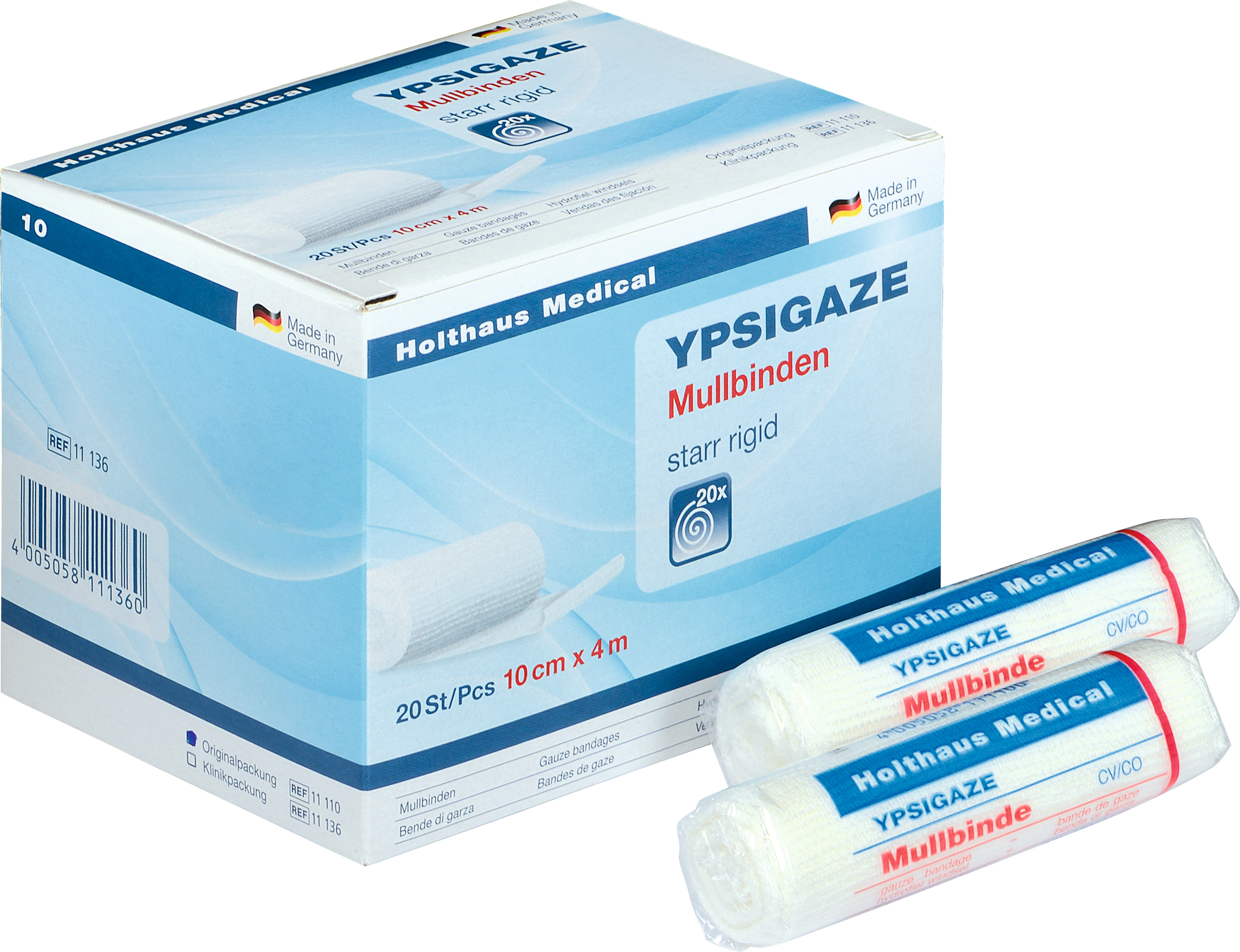 YPSIGAZE Mullbinden, einzeln 8 cm x 4 m
