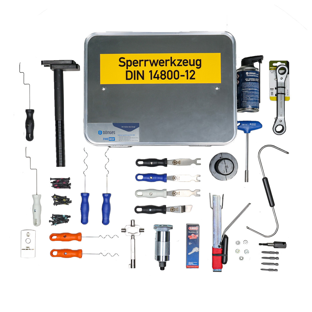 DÖNGES Sperrwerkzeug DIN 14800-SWK, in Dönges FireBox, 400 x 300 x 150 mm